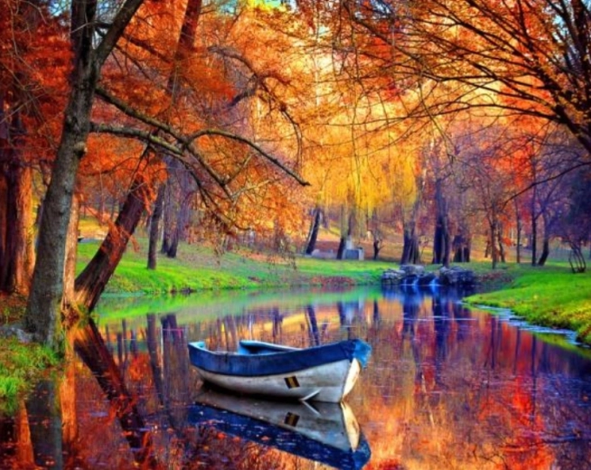 Diamantno slikanje Zapravljena čolniček 30 × 40 cm