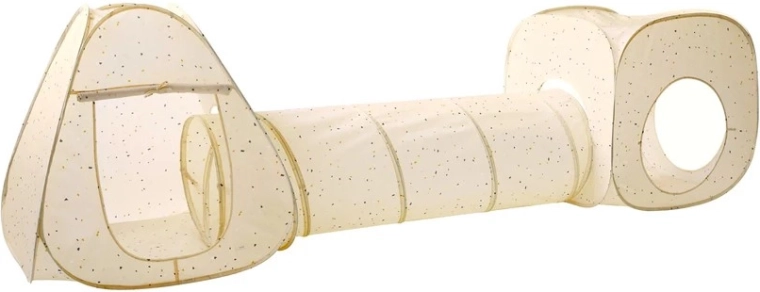 3 Sprouts children’s tent and tunnel 3-in-1 recycled terrazzo beige