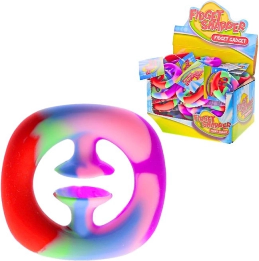 Antistresna igrača fidget snapper mavrični – 6 barv