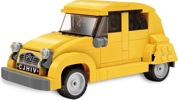 CaDA konstrukcijski komplet Citroën 2CV 1:24, rumen