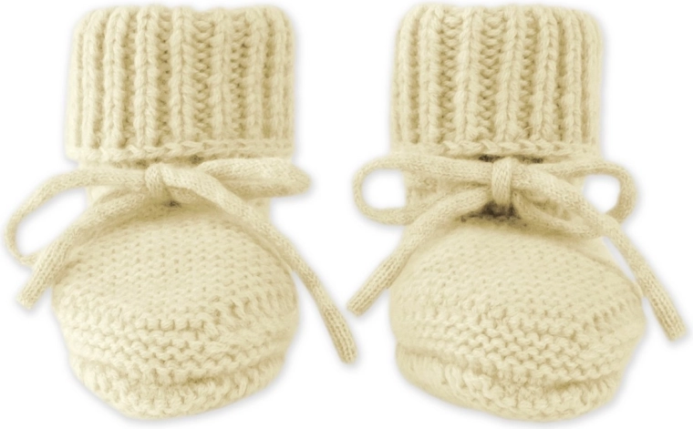 Lodger merino booties butter, 6–12 months