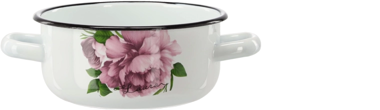 Emajliran lonec 1,5 l z ročaji Laura potonika, 16 cm