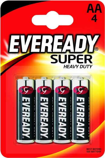Energizer Eveready Super Heavy Duty AA baterije 1,5 V, 4 kosi