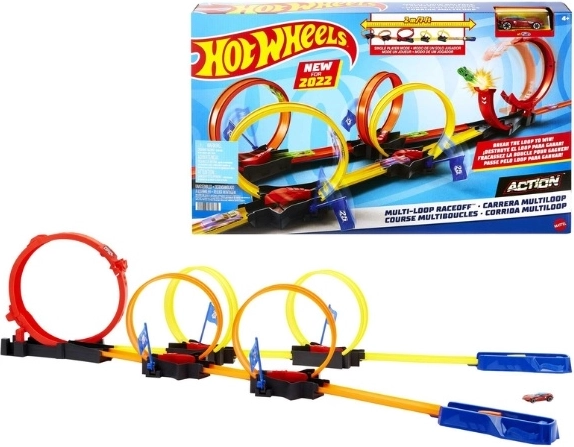 Hot Wheels racing track with loop