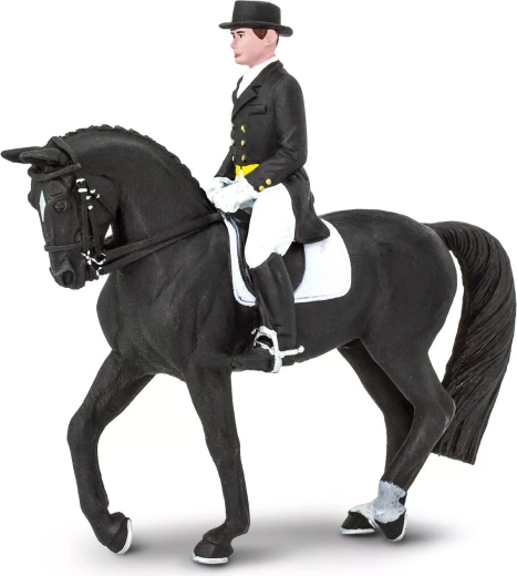 Safari Ltd. Holsteiner horse with rider figurine
