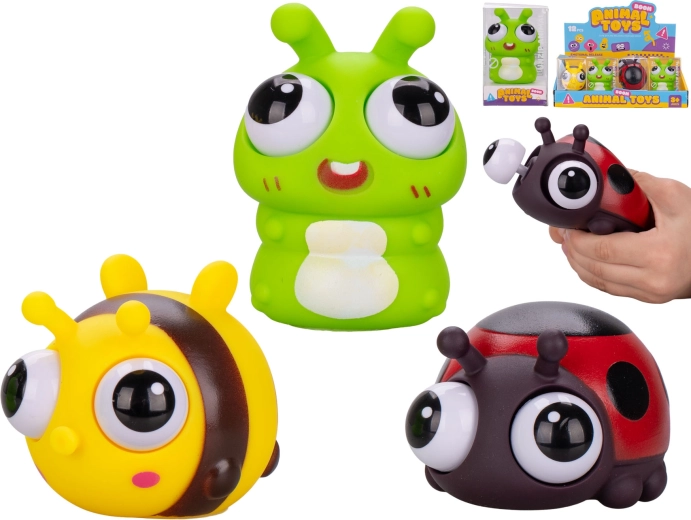 Mehka figurica žuželke z izstreljivimi očmi 7 cm