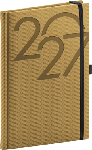 NOTIQUE tedenski planer Ajax 2027 zlat 15 × 21 cm