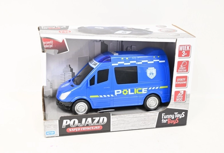 Policijski avtobus na vztrajnostni pogon s svetlobami in zvoki