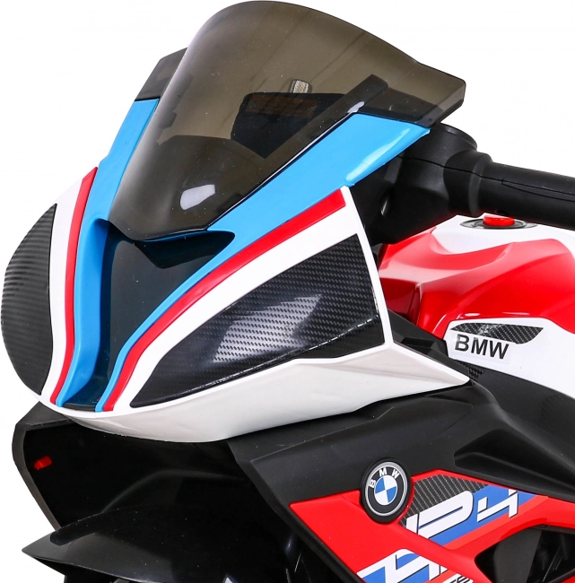 BMW HP4 otroški motor na baterije rdeč + 3 kolesa + LED + MP3 USB + eko usnje