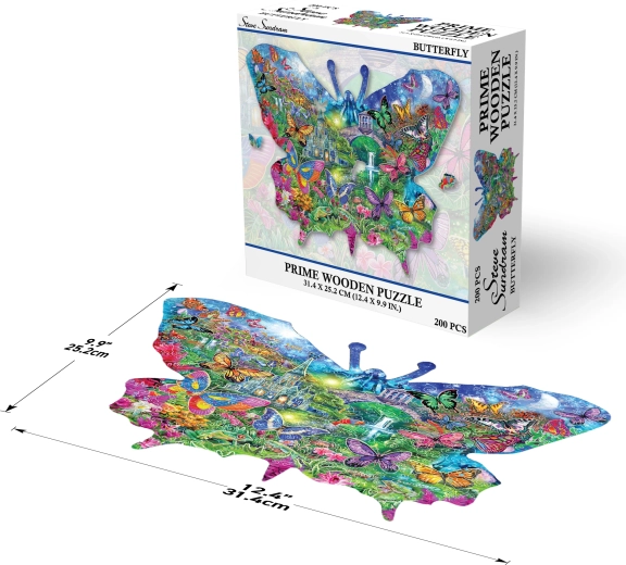 Lesene puzzle metulj 200 kosov Prime 3D