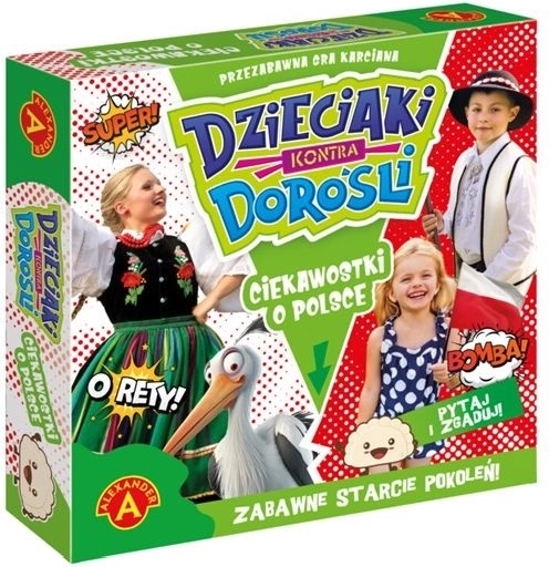 Otroci proti odraslim: zanimivosti o Poljski (družinska igra s kartami)