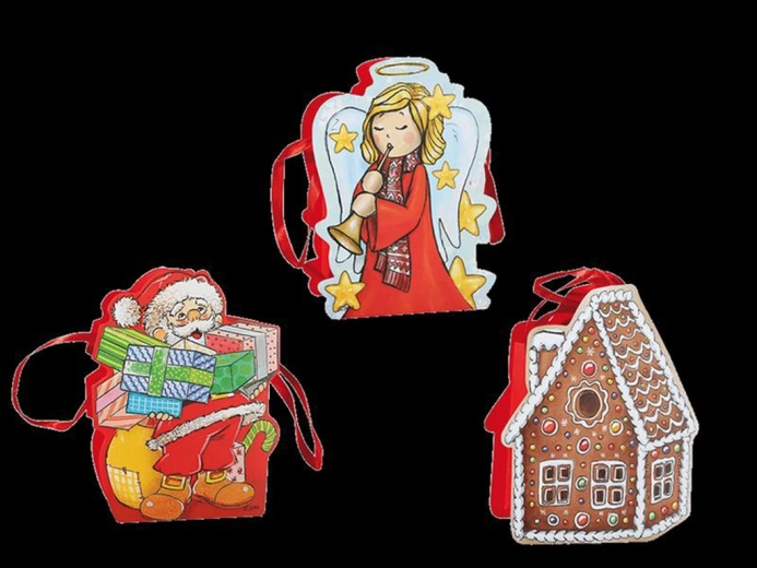 Božična darilna vrečka 19 × 15 cm, mešanica motivov