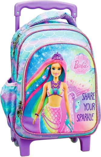 Otroški nahrbtnik na kolesih Barbie 30 cm