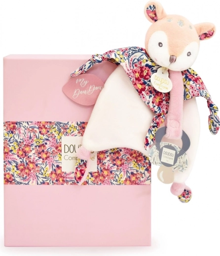 Doudou komplet igrača z držalom za dudo Jelenček