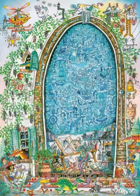 Sestavljanka 1000 kosov – nora umetnikova misel, Paul Korky (sestavljanka + plakat)