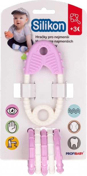 Silikonski grizalo Sponka z obeski