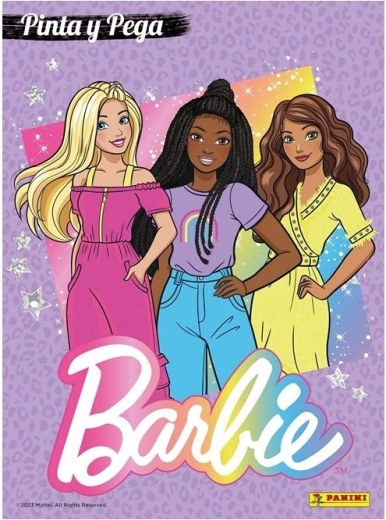 Pobarvanka z nalepkami Barbie A4