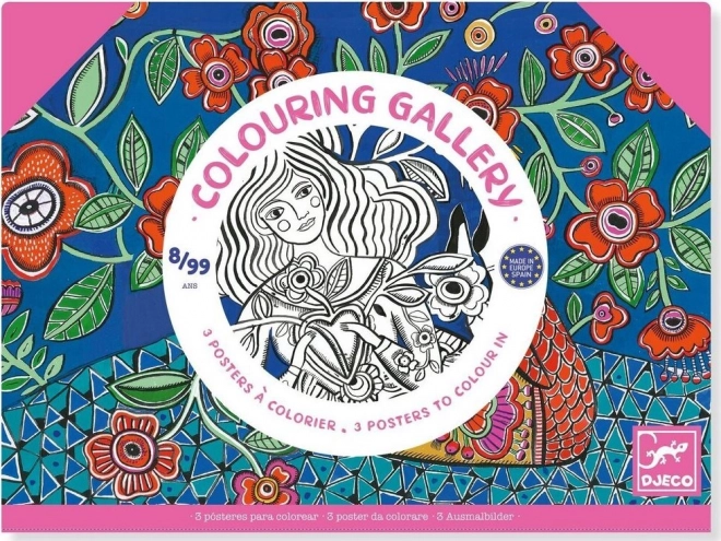 Plakati za barvanje rože DJECO