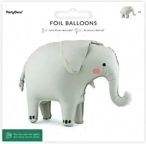 Stoječi folijski balon Slon 91 × 61 cm