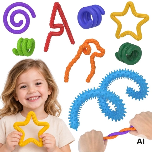 Woopie sensory fidget sticks with different textures - 8 pcs