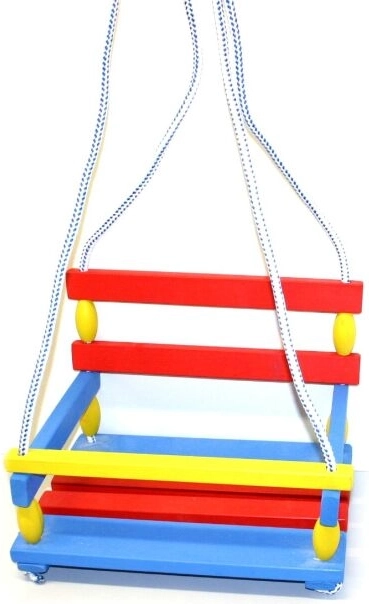 Lesena barvita gugalnica z varovalom