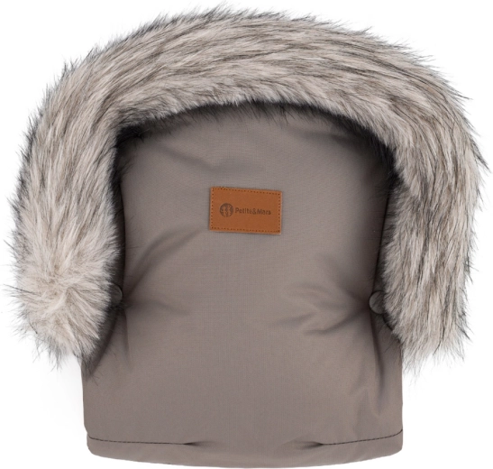 Stroller gloves Petite&Mars furry mocha mousse