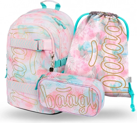 BAAGL 3 SET Skate Sunset: nahrbtnik, peresnica, vrečka