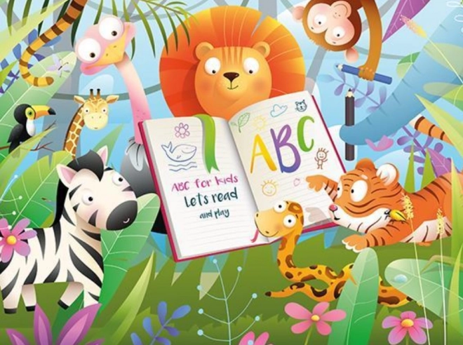 Lesene puzzle Gozdna šola 100 koščkov