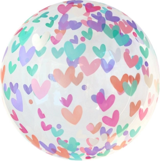 Kristalni balon Aqua s srčki