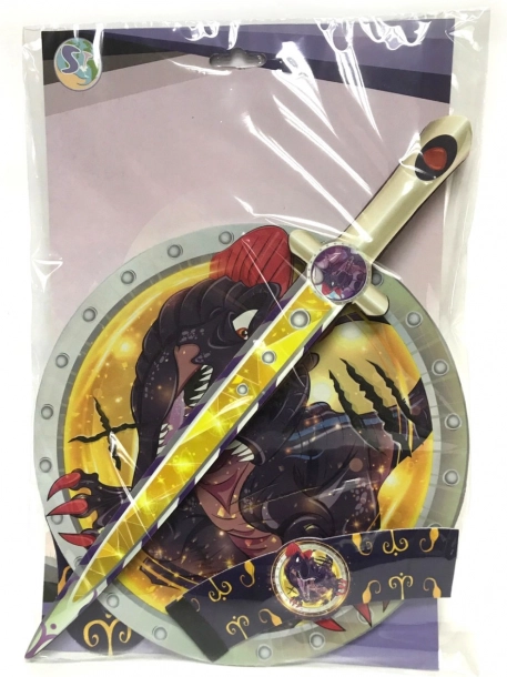 Pena meč in ščit D‑Rex za otroke