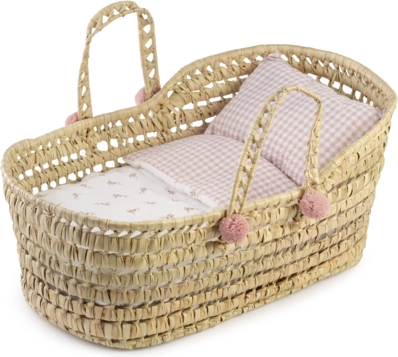 Antonio Juan Large Moses Basket for Doll with Bedding