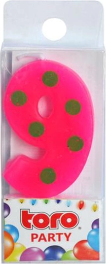 Torta svečka številka 9 TORO, zapična 4,5 cm