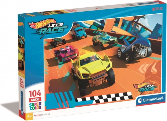 Sestavljanka 104 maxi Hot Wheels – Clementoni
