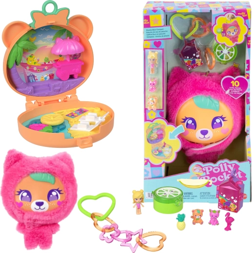Polly Pocket kompaktni set plišasti medvedek s figuricami in dodatki