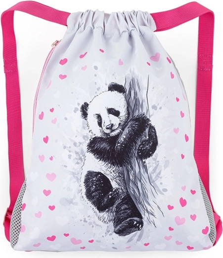 Bagmaster šolska vrečka za copate in telovadbo panda