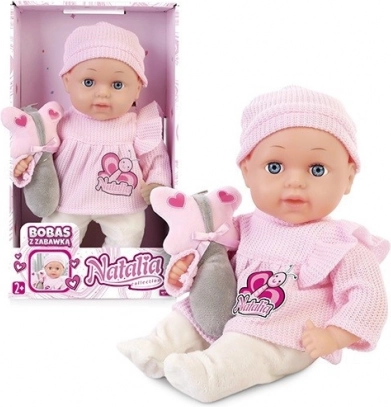 Punčka NATALIA dojenček 33 cm z igračo
