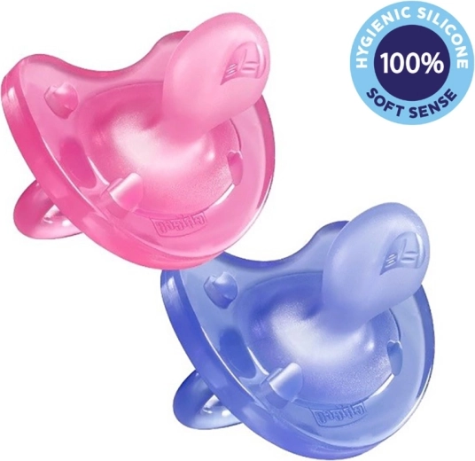 Chicco dudo Physio Soft, celosilikonski, za deklice 16–36 m, 2 kosa