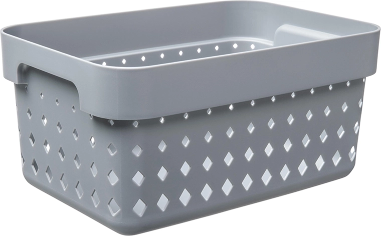 Košara Seoul mala, reciklirana plastika, siva 26 × 18 × 12,6 cm