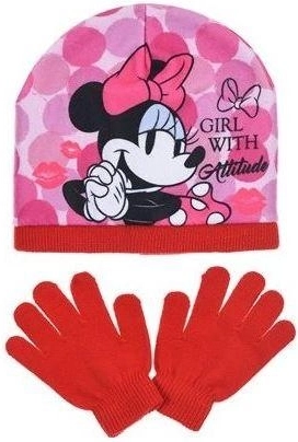 Rdeča kapa in rokavice Minnie