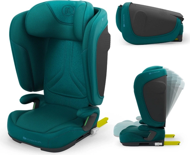 Kinderkraft zložljiv avtosedež Unity 2 i-Size 100–150 cm zelen