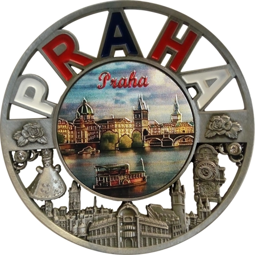 Magnet Praga – spominek s fotografijo ob mraku