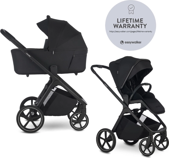 Easywalker kombiniran otroški voziček Zoey Go Pure Black