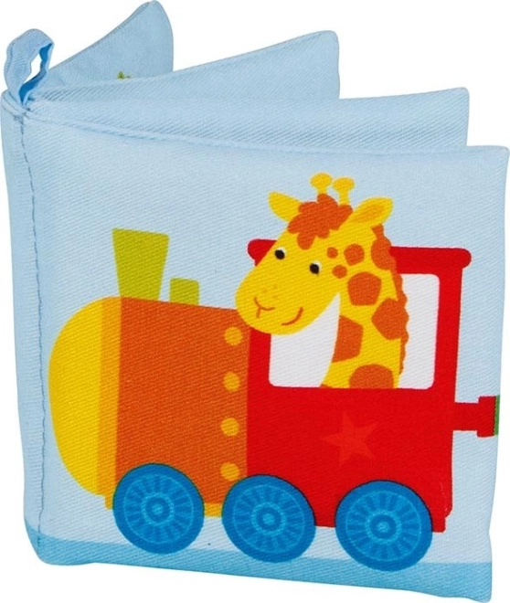 Bombažna šumeča knjižica s piščalko – vlak