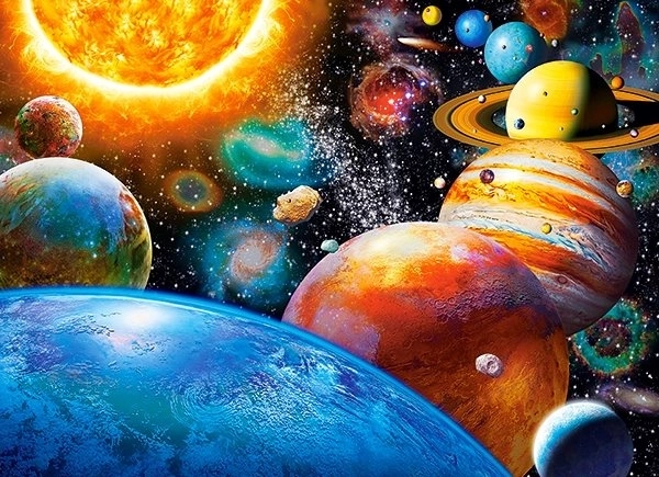 Sestavljanka planeti in njihovi meseci 300 kosov