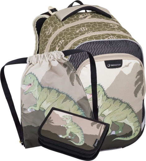 Bagmaster LUMI 24 C small school set for first graders with a dinosaur