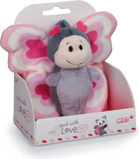 Nici plišasti metuljček Love v darilni škatlici 10 cm