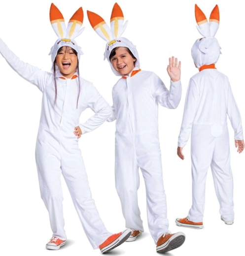 Otroški kostum POKEMON Scorbunny kigurumi 126–136 cm (7–8 let)