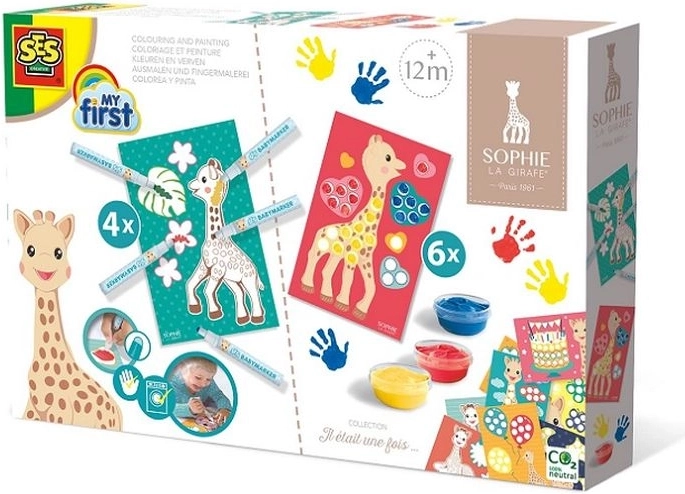 Sophie la girafe Creative Kit 2-in-1 – Finger Painting and Coloring