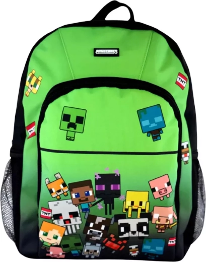 Šolski nahrbtnik Minecraft – liki 21 l črno-zelen 42 cm