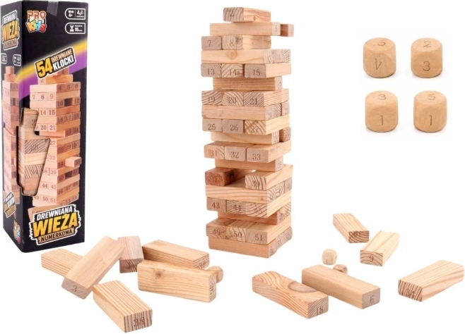 Leseni oštevilčeni stolp PRO Kids